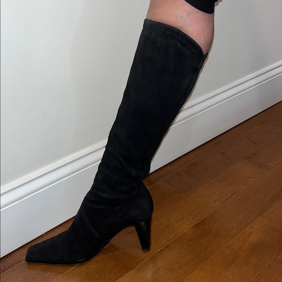 Sergio Rossi Black Suede High Boots Size 6 - Picture 7 of 8